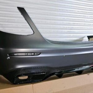 Alternative view of Mercedes E63 AMG Rear Bumper – W213 Sedan – Carbon Diffuser & Exhaust Trims – OEM
