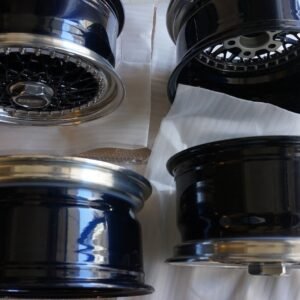 Alternative view of forged BBS RS317 three-piece wheels
