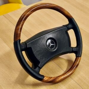 Alternative view of Petri W126 Zebrano Steering Wheel